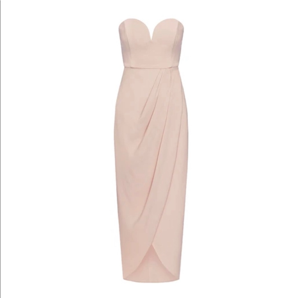 Shona Joy Core “U” Bustier Draped Dress